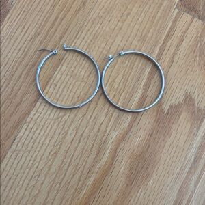 Colorful Silver Hoop Earrings